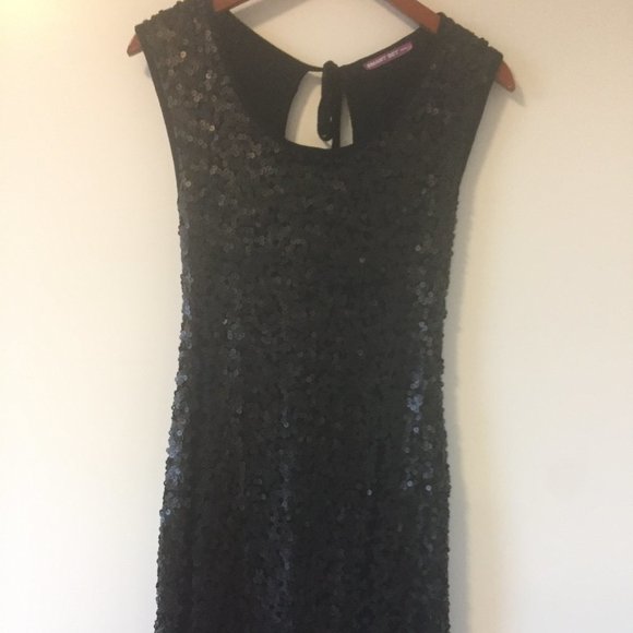 Smart Set Sequin Short Black Dress - Picture 1 of 13